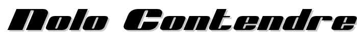 Nolo Contendre ExpItal font